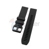 Силиконовый ремешок Fenix 6 QuickFit 22mm (черный, черная нержавеющая сталь)