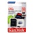 Карта памяти SanDisk microSDHC на 16Gb 10 класс + адаптер